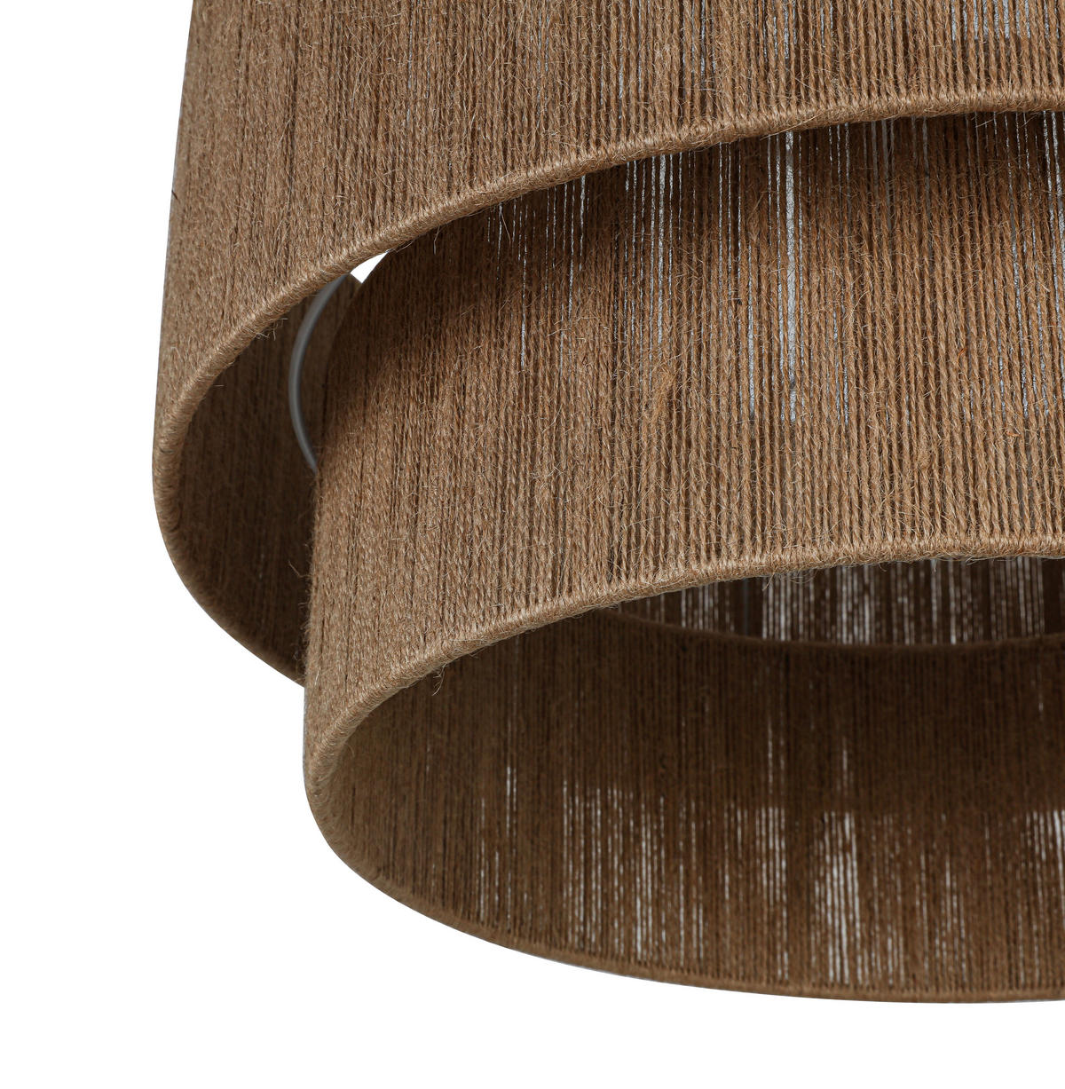 DECKENLEUCHTE  45/27 cm    - Braun/Weiß, Natur, Kunststoff/Textil (45/27cm) - Novel