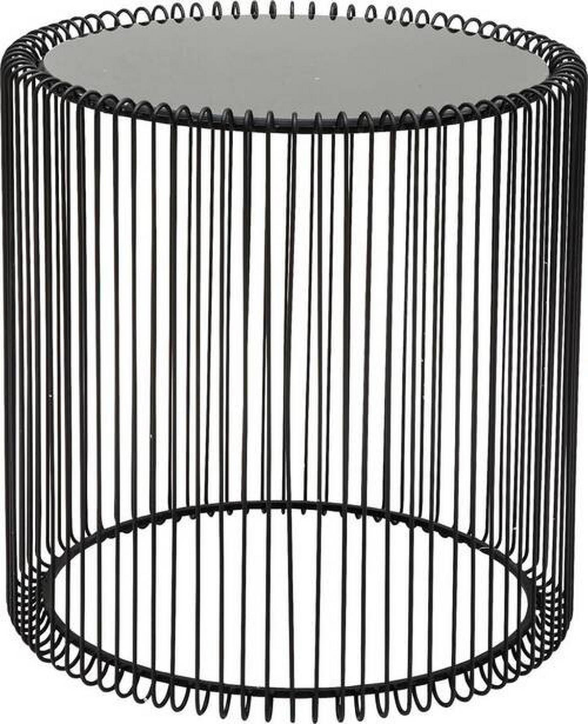 BEISTELLTISCHSET in Metall, Glas 32,5-44/32,5-44/42,5-45 cm  - Schwarz, Design, Glas/Metall (32,5-44/32,5-44/42,5-45cm) - Ambia Home