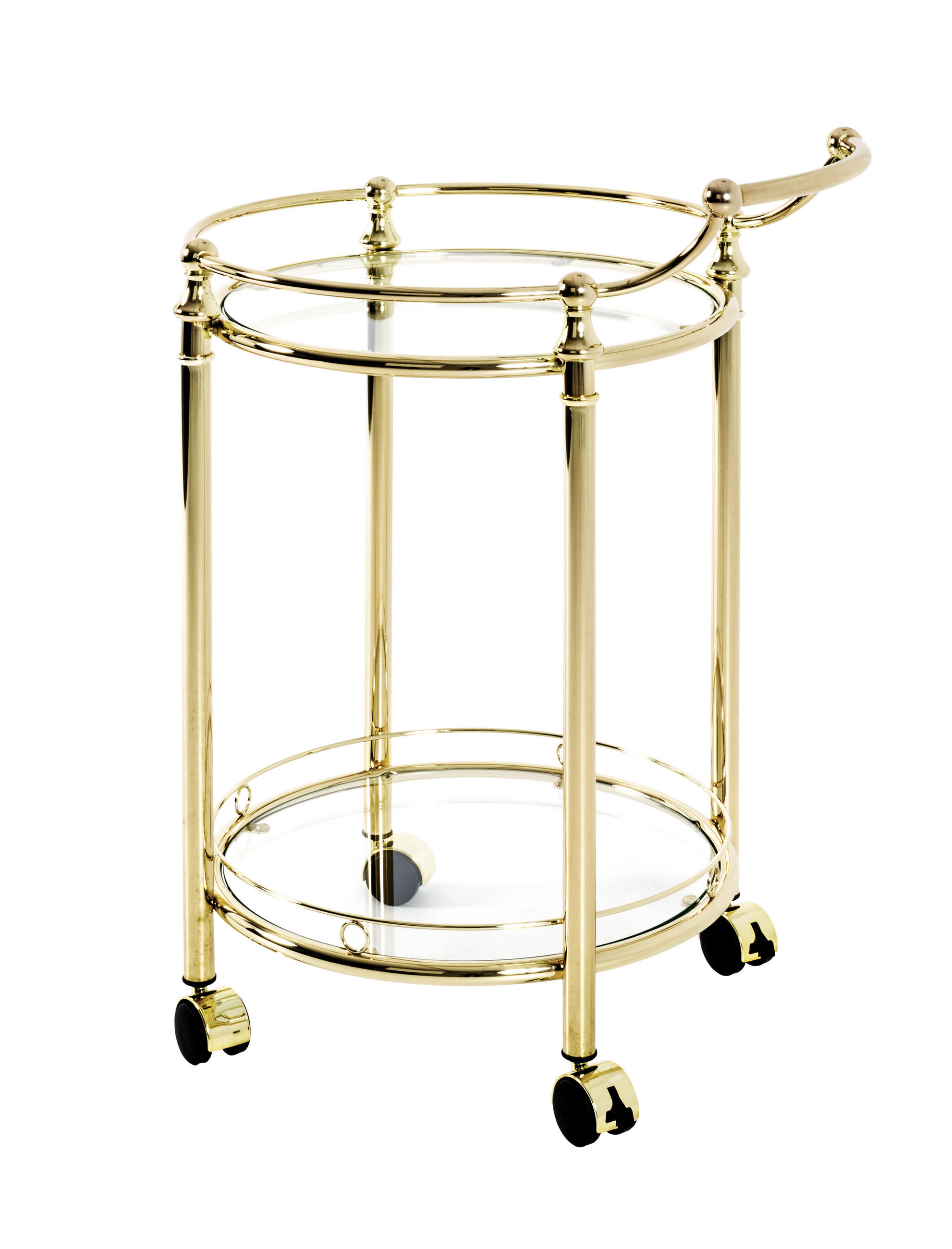 SERVIERWAGEN Messingfarben - Messingfarben, Design, Glas/Metall (59/79/49cm)