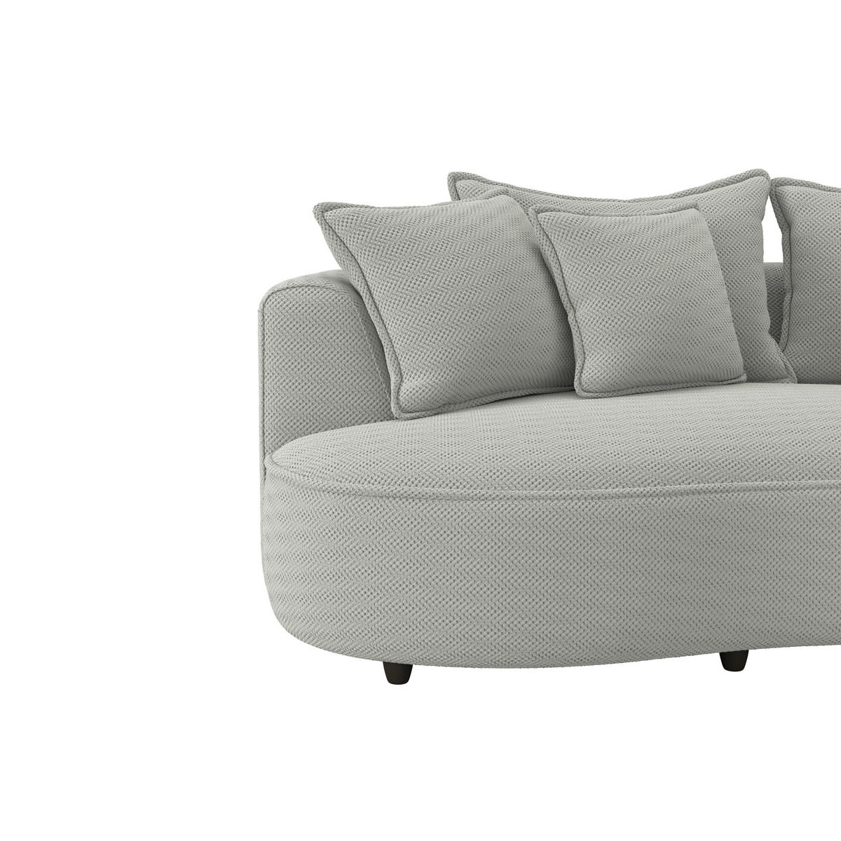 ECKSOFA LEVI Jadegrün Velours, Struktur  - Jadegrün/Schwarz, MODERN, Kunststoff/Textil (287/168cm) - Livetastic