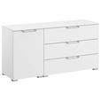SIDEBOARD 120/61/42 cm  in Weiß  - Silberfarben/Alufarben, Design, Holzwerkstoff/Kunststoff (120/61/42cm) - Novel