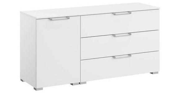 SIDEBOARD 120/61/42 cm  in Weiß  - Silberfarben/Alufarben, Design, Holzwerkstoff/Kunststoff (120/61/42cm) - Novel