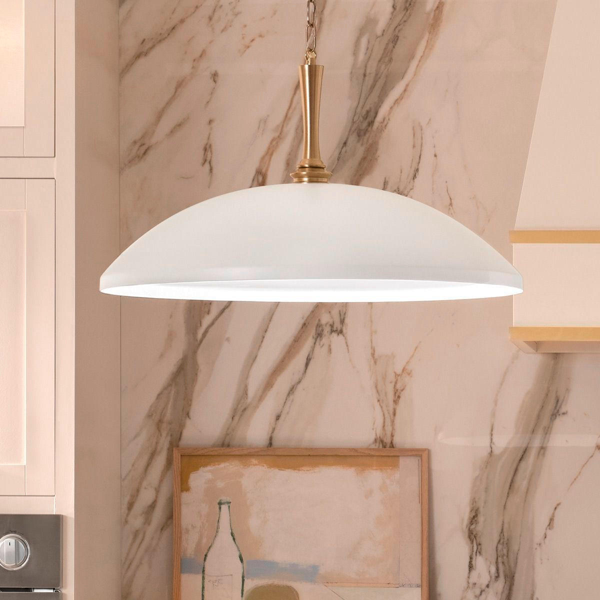 HÄNGELEUCHTE    - Weiss/Champagner, Konventionell, Metall (225,9/33/50,8cm) - Elstead Lighting