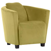 COCKTAILSESSEL Mikrofaser Olivgrün    - Braun/Olivgrün, Design, Holz/Textil (72/72/85cm)