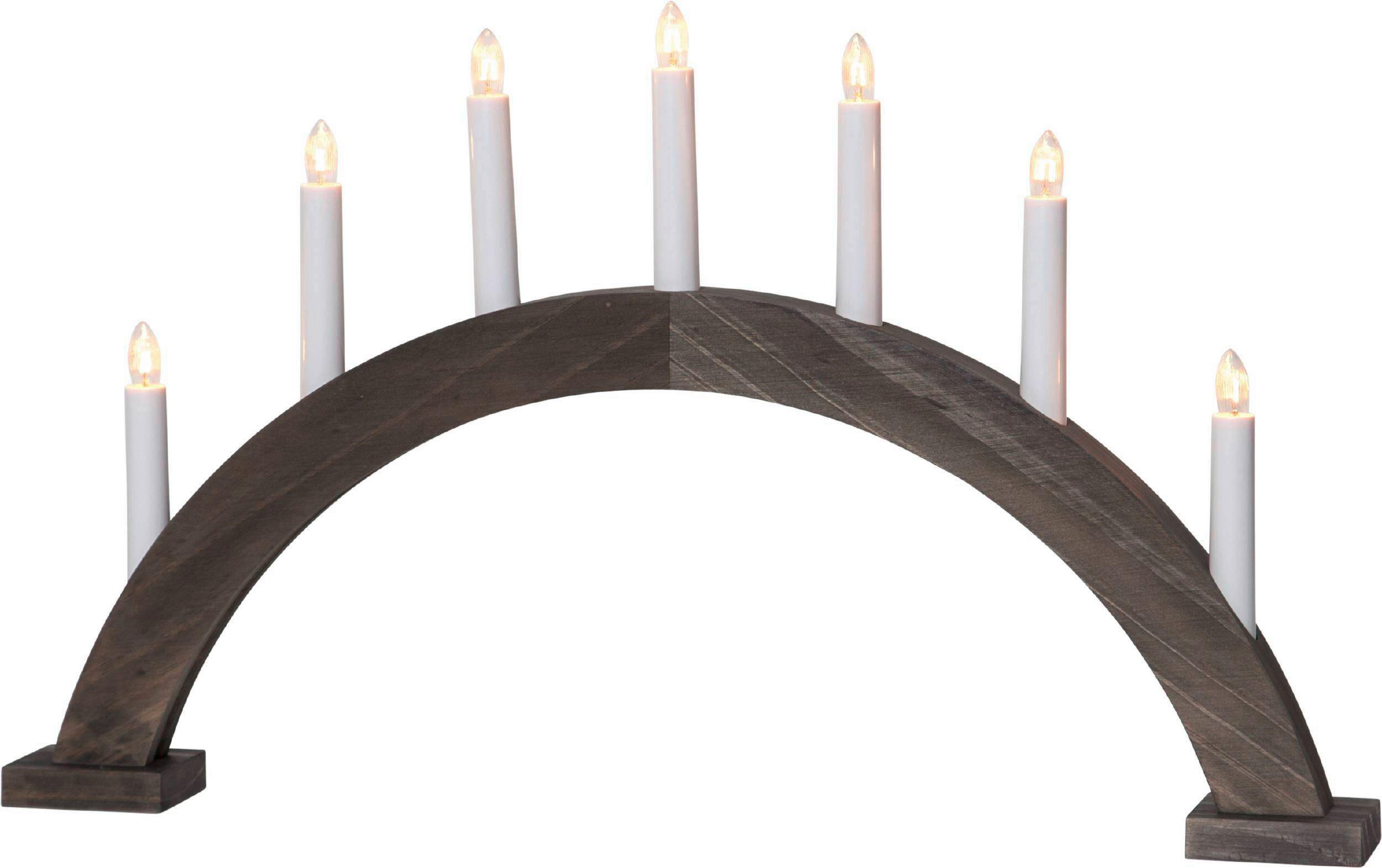 LED-DEKOLEUCHTE  57/6/34 cm    - Braun/Weiß, Basics, Holz/Kunststoff (57/6/34cm) - Eglo