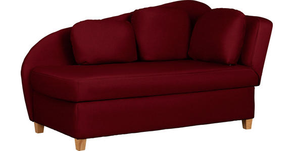LIEGE  in Chenille, Flachgewebe Bordeaux  - Bordeaux, LIFESTYLE, Holz/Textil (180/97/85cm) - Novel