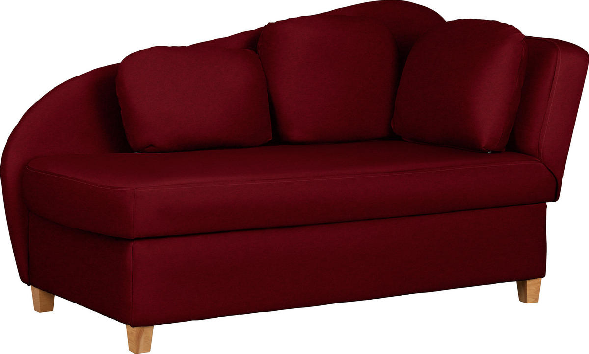 LIEGE in Chenille, Flachgewebe Bordeaux  - Bordeaux, Lifestyle, Holz/Textil (180/97/85cm) - Novel