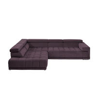ECKSOFA in Mikrofaser Lila, Flieder  222/326 cm  - Chromfarben/Lila, Design, Textil/Metall (222/326cm) - Beldomo Speed