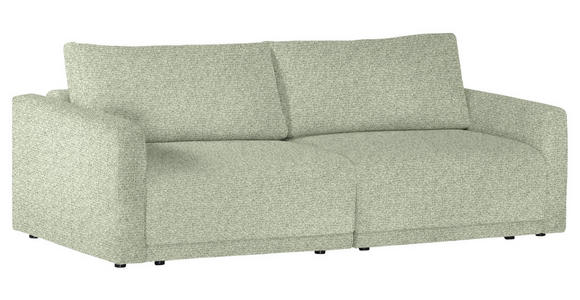 2,5-SITZER  in Flachgewebe Hellgrün  - Schwarz/Hellgrün, Design, Kunststoff/Textil (240/70/125cm) - Xora