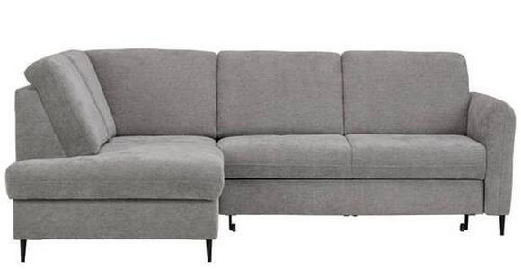 ECKSOFA in Chenille Grau  - Schwarz/Grau, MODERN, Holz/Textil (184/241cm) - Carryhome