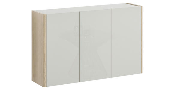 HÄNGESCHUHSCHRANK 141/85/35 cm  - Eiche Bianco/Greige, Design, Holzwerkstoff (141/85/35cm) - Voleo