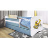 KINDER-/JUNIORBETT 80/160 cm  in Blau  - Blau/Birkefarben, MODERN, Holz/Holzwerkstoff (80/160cm) - MID.YOU