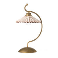 TISCHLEUCHTE 4623 ODINO 23/34 cm  - Braun/Weiß, KONVENTIONELL, Keramik/Kunststoff (23/34cm)