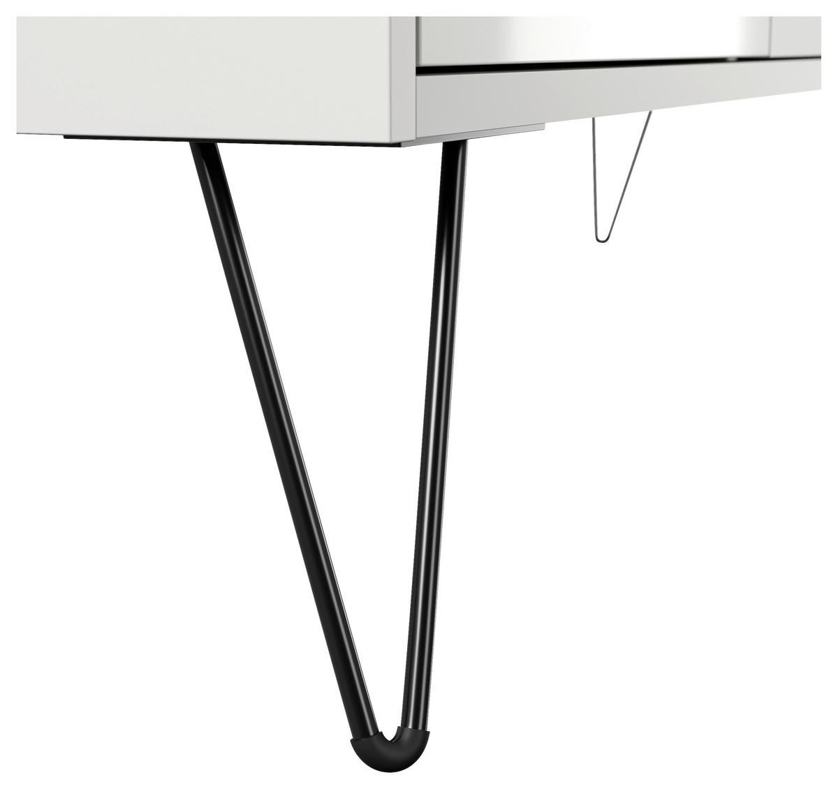 SIDEBOARD Posseik Industrial 155/93,6/42 cm  - Weiß Hochglanz/Eichefarben, Design, Holzwerkstoff/Metall (155/93,6/42cm) - P & B