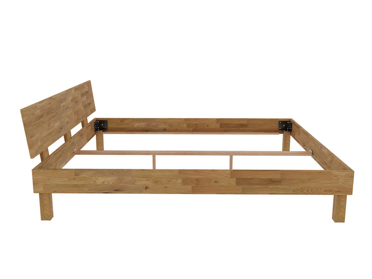 BETT 200/200 cm  in Wildeiche  - Wildeiche, MODERN, Holz (200/200cm) - MID.YOU