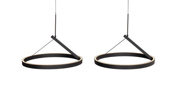LED-HÄNGELEUCHTE 98/45/150 cm - Schwarz, Design, Metall (98/45/150cm) - Dieter Knoll