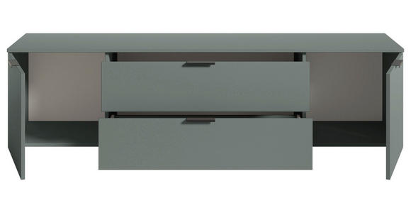 LOWBOARD in 180/55/40 cm - Salbeigrün/Schwarz, MODERN, Holzwerkstoff/Kunststoff (180/55/40cm) - Carryhome