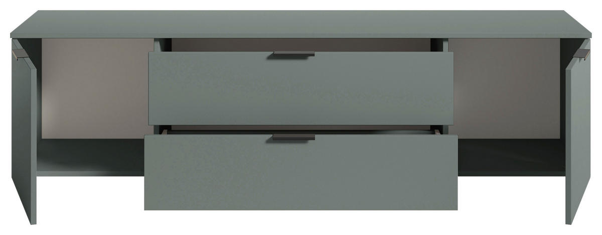 NISKA KOMODA   180/55/40 cm   žalfijazelena   - žalfijazelena/crna, Moderno, pločasti materijal/plastika (180/55/40cm) - Xora