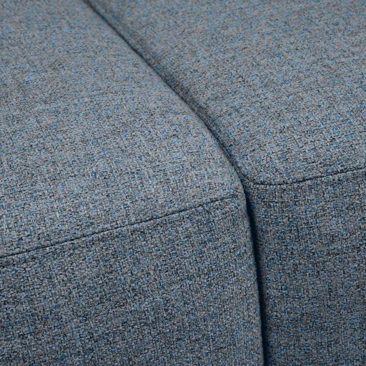 BOXSPRINGSOFA Blau, Grau  - Blau/Grau, Design, Holz/Textil (203/97/107cm) - Dieter Knoll