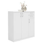 KOMMODE  in 106/110/36 cm  - Silberfarben/Schwarz, Basics, Holzwerkstoff/Kunststoff (106/110/36cm) - Xora