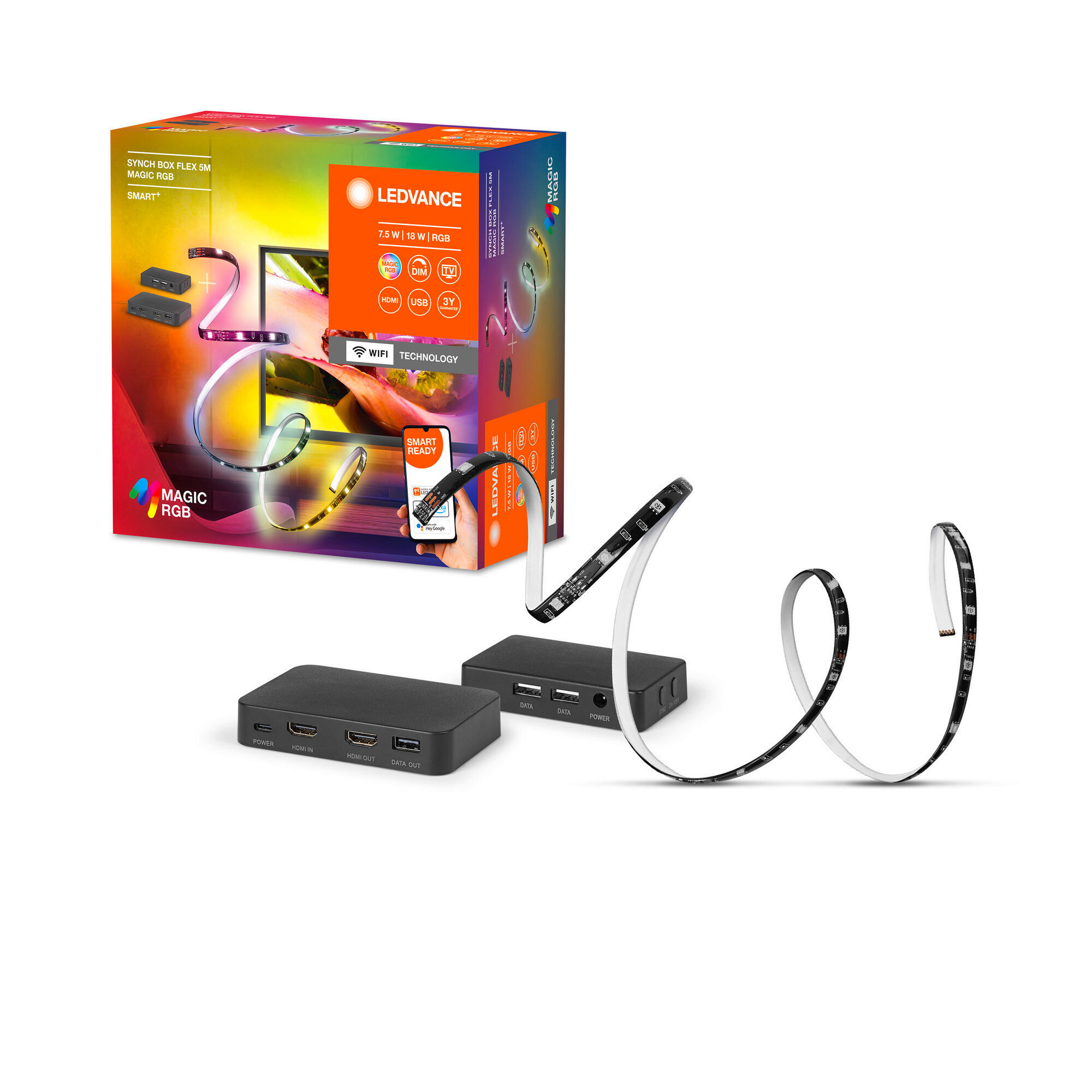 LED-STRIP Smart Wifi Synch Box Flex 434/1/0,3 cm   - Schwarz, Basics, Kunststoff (434/1/0,3cm) - Ledvance