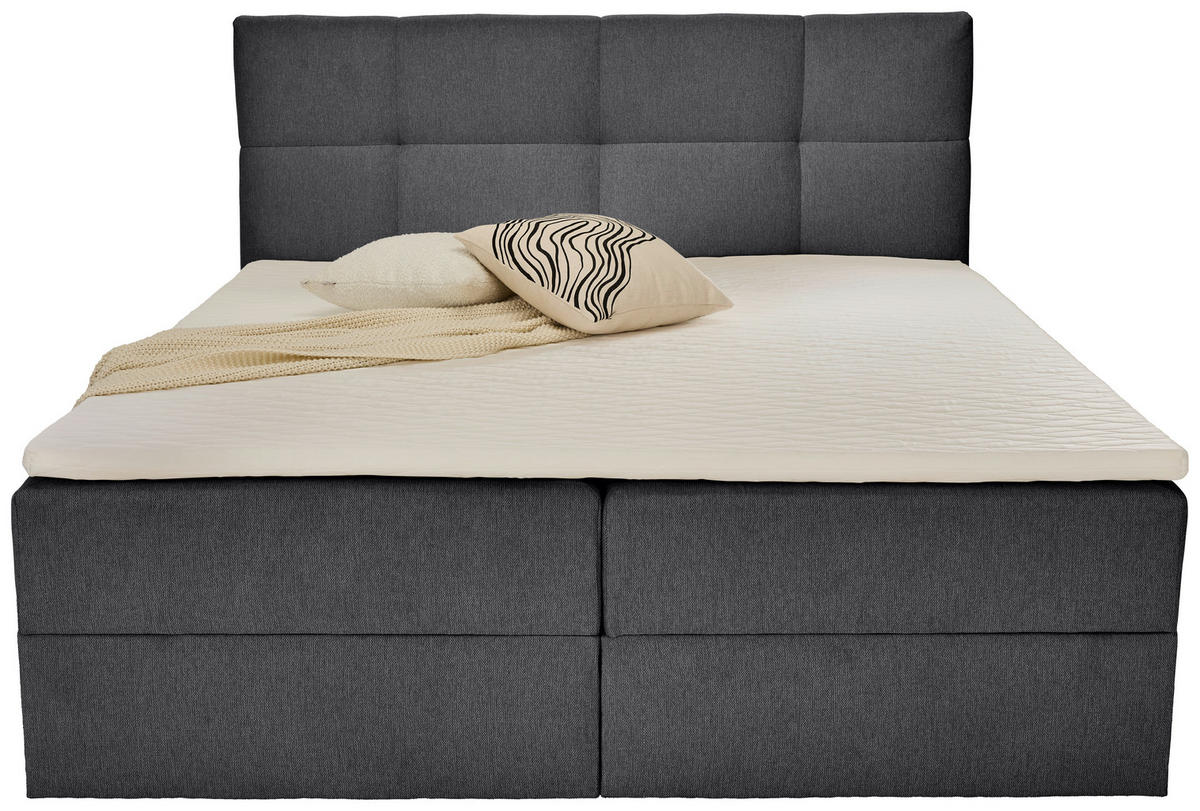 BOXBETT 140/200 cm  in Dunkelgrau  - Dunkelgrau, KONVENTIONELL, Textil (140/200cm) - Boxxx