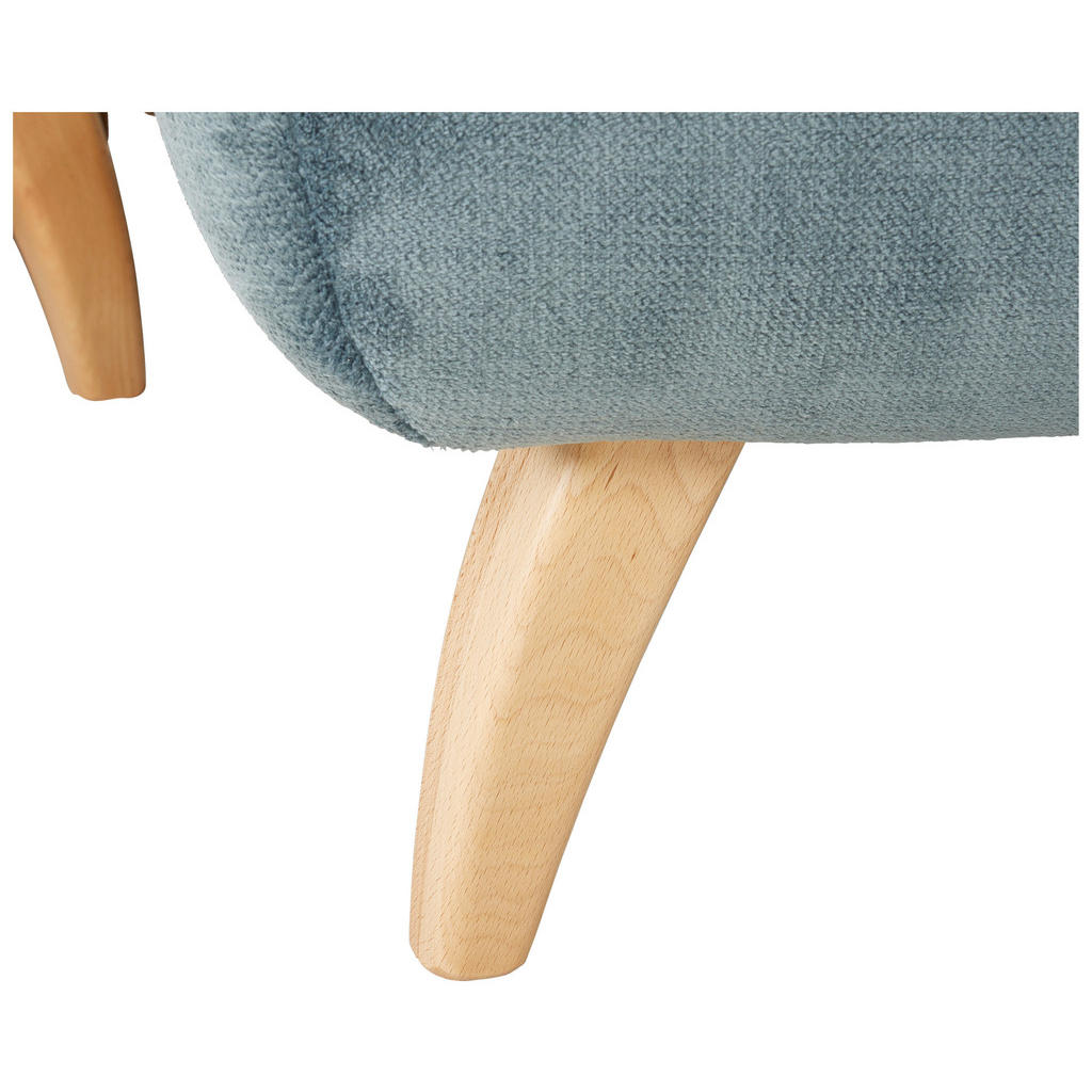 Thumbnail - Carryhome Ecksofa, Petrol, Textil, Buche, massiv, 2-Sitzer, Füllung: Schaumstoff, Ottomane rechts, L-Form, 280x175 cm, M...