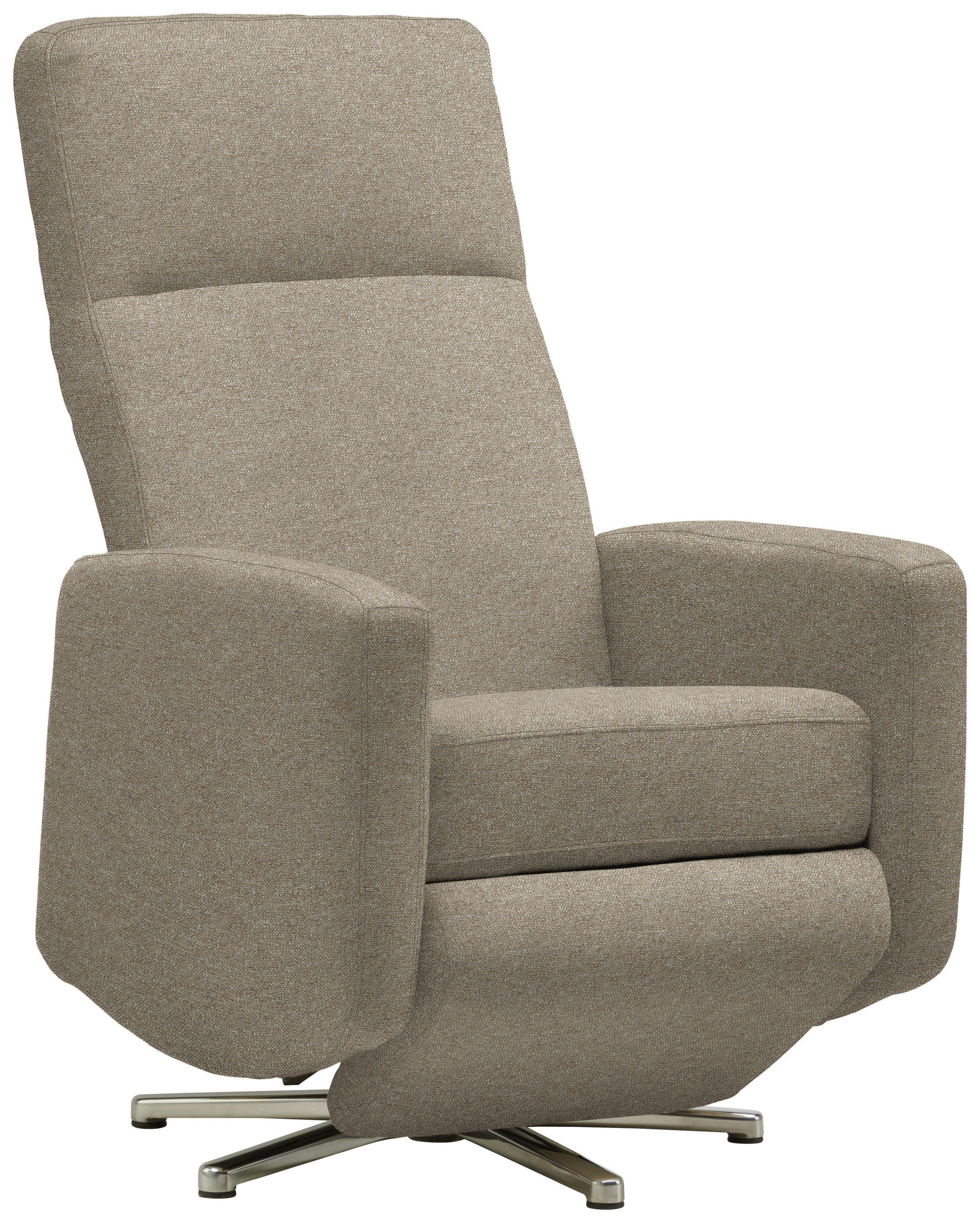 RELAXSESSEL in Textil Sandfarben  - Sandfarben/Alufarben, Design, Textil/Metall (72/109/78cm) - Sedda