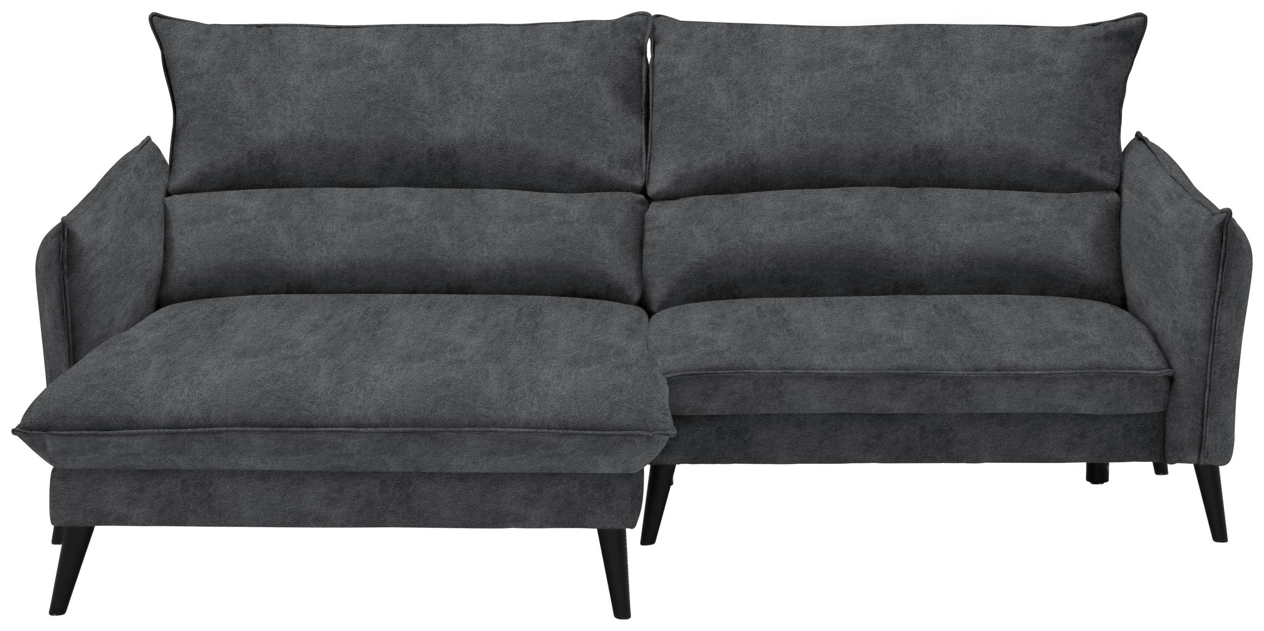 ECKSOFA Anthrazit Velours  - Anthrazit/Schwarz, Design, Holz/Textil (170/238cm) - Carryhome