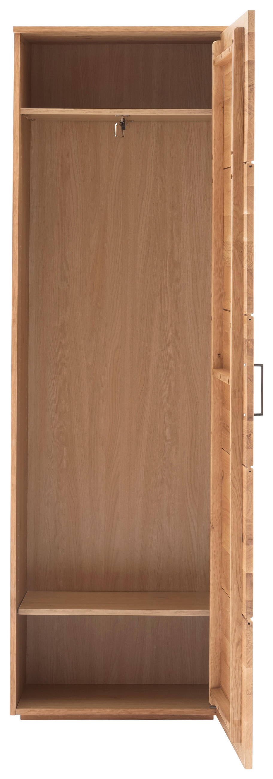 GARDEROBENSCHRANK  in 60/198/40 cm  - Eichefarben/Schwarz, Natur, Holz/Holzwerkstoff (60/198/40cm)