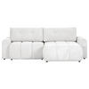 ECKSOFA in Flachgewebe Naturfarben  - Schwarz/Naturfarben, Konventionell, Kunststoff/Textil (256/157cm) - Carryhome