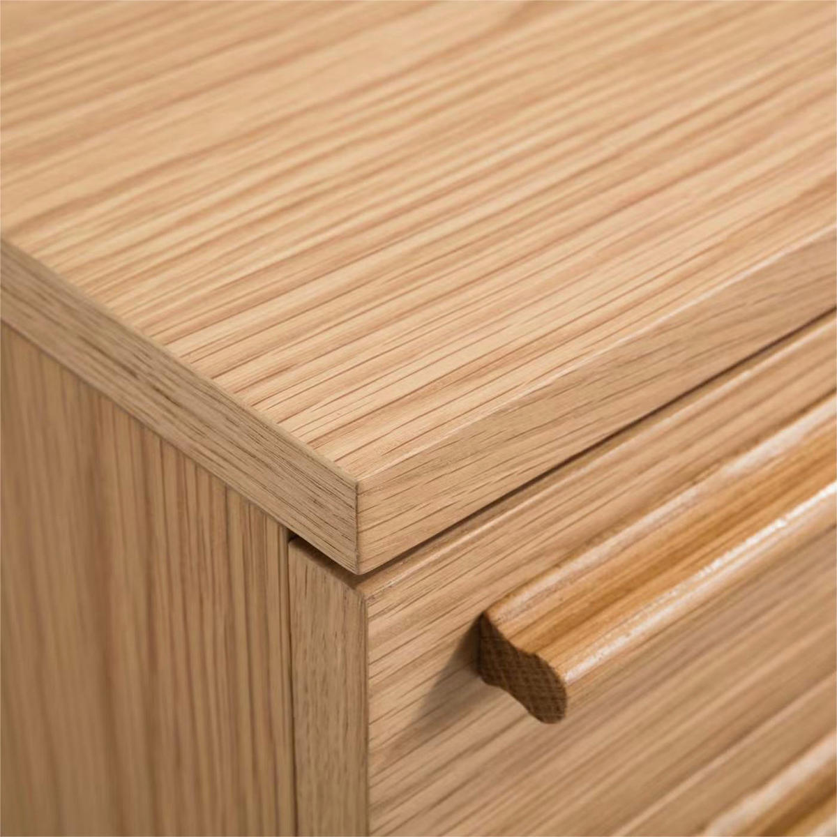NACHTSCHRANK 55/50/40 cm Eiche furniert, massiv  - Eichefarben/Naturfarben, Design, Holz/Holzwerkstoff (55/50/40cm) - home24