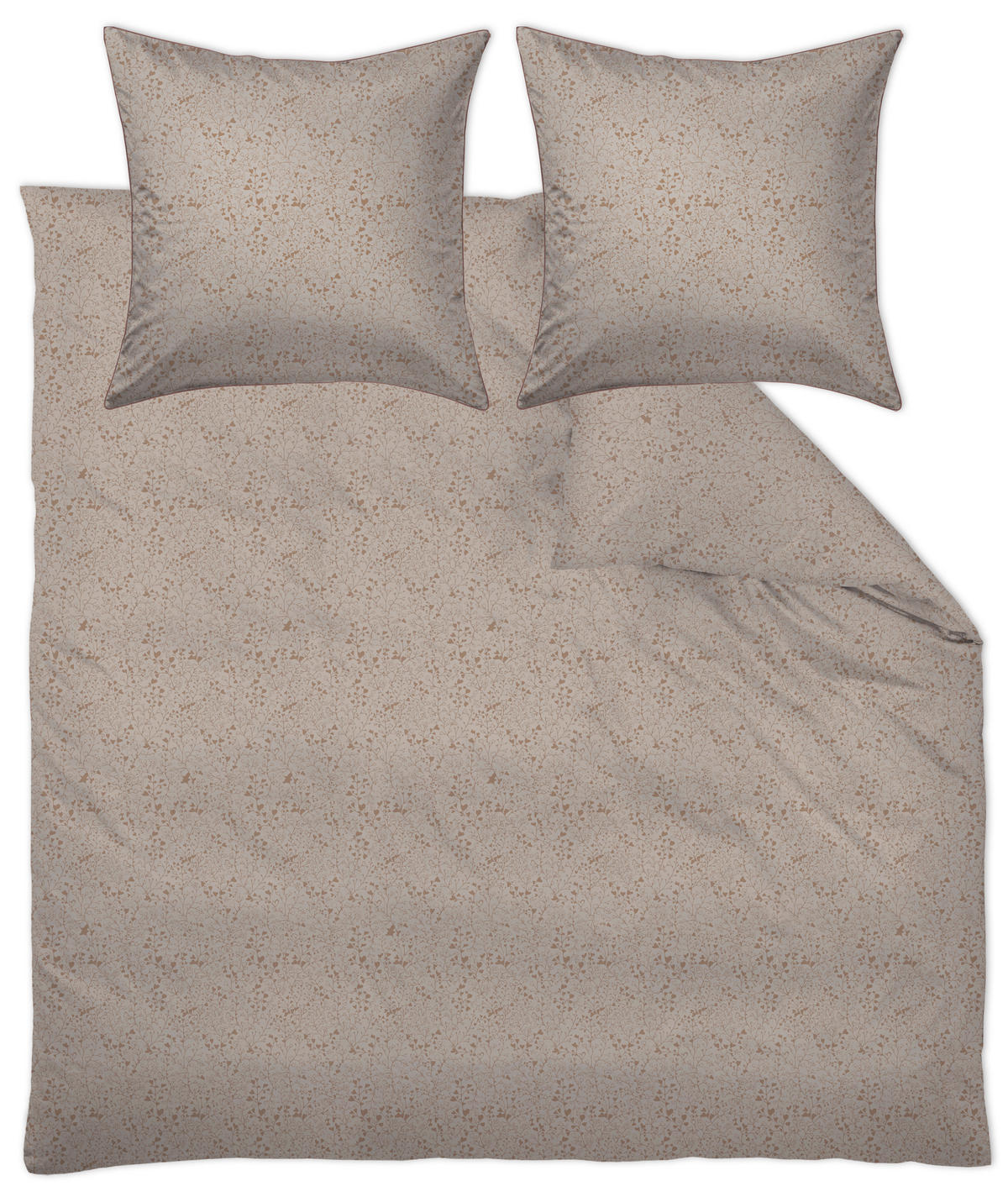 POSTELJINA 240/220 cm  LOVE  - sivo-smeđa, Konvencionalno, tekstil (240/220cm) - Curt Bauer