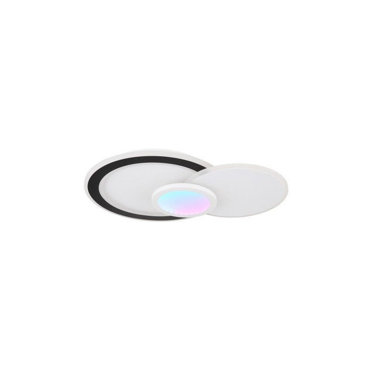 STROPNA LED-SVETILKA  Gisell //3000-6500 K/230 V/ - črna/bela, Trend, kovina/umetna masa (57,5/40/8,5cm)