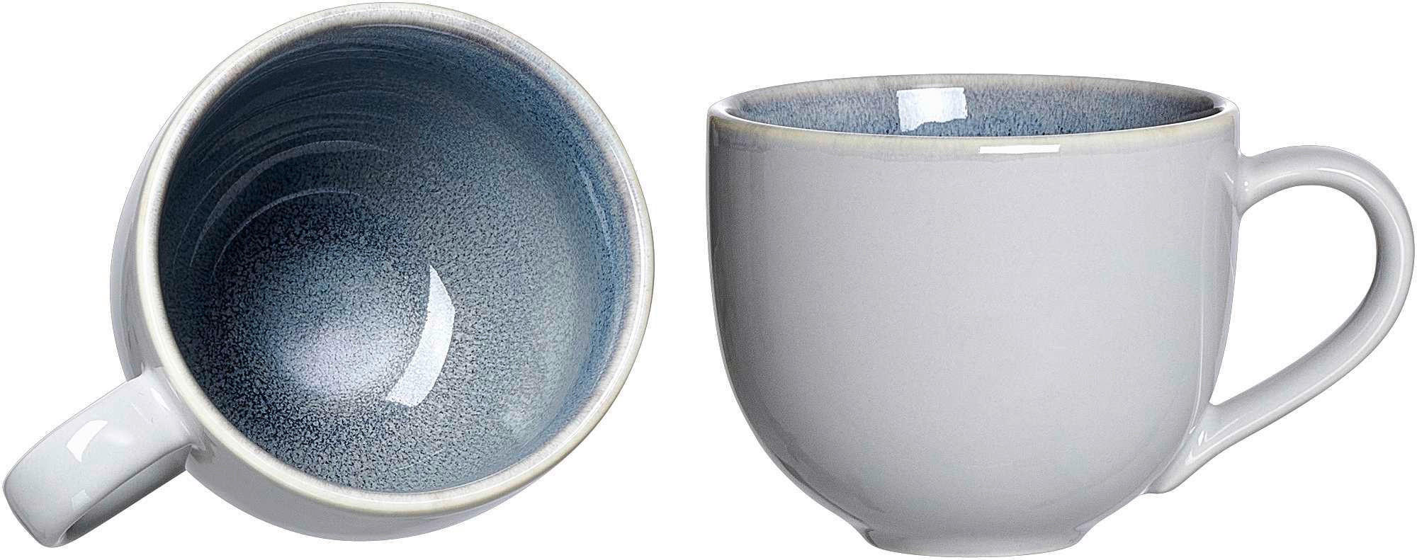 KAFFEETASSE Skagen Stone 220 ml  - Blau/Grau, Basics, Keramik (11/8/7cm) - Ritzenhoff Breker