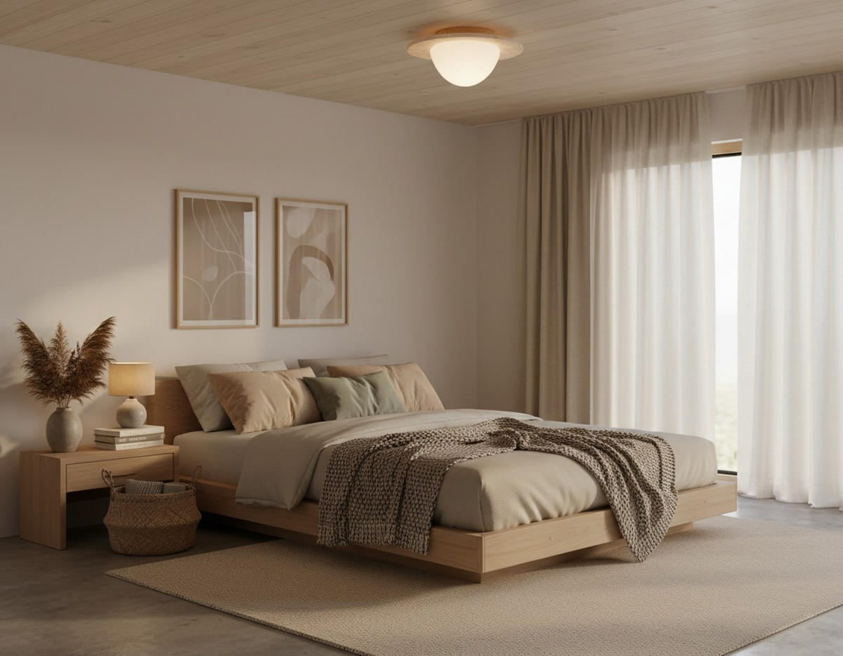 DECKENLEUCHTE  25/10 cm    - Beige/Weiß, Design, Glas/Stein (25/10cm) - Collet's Monde