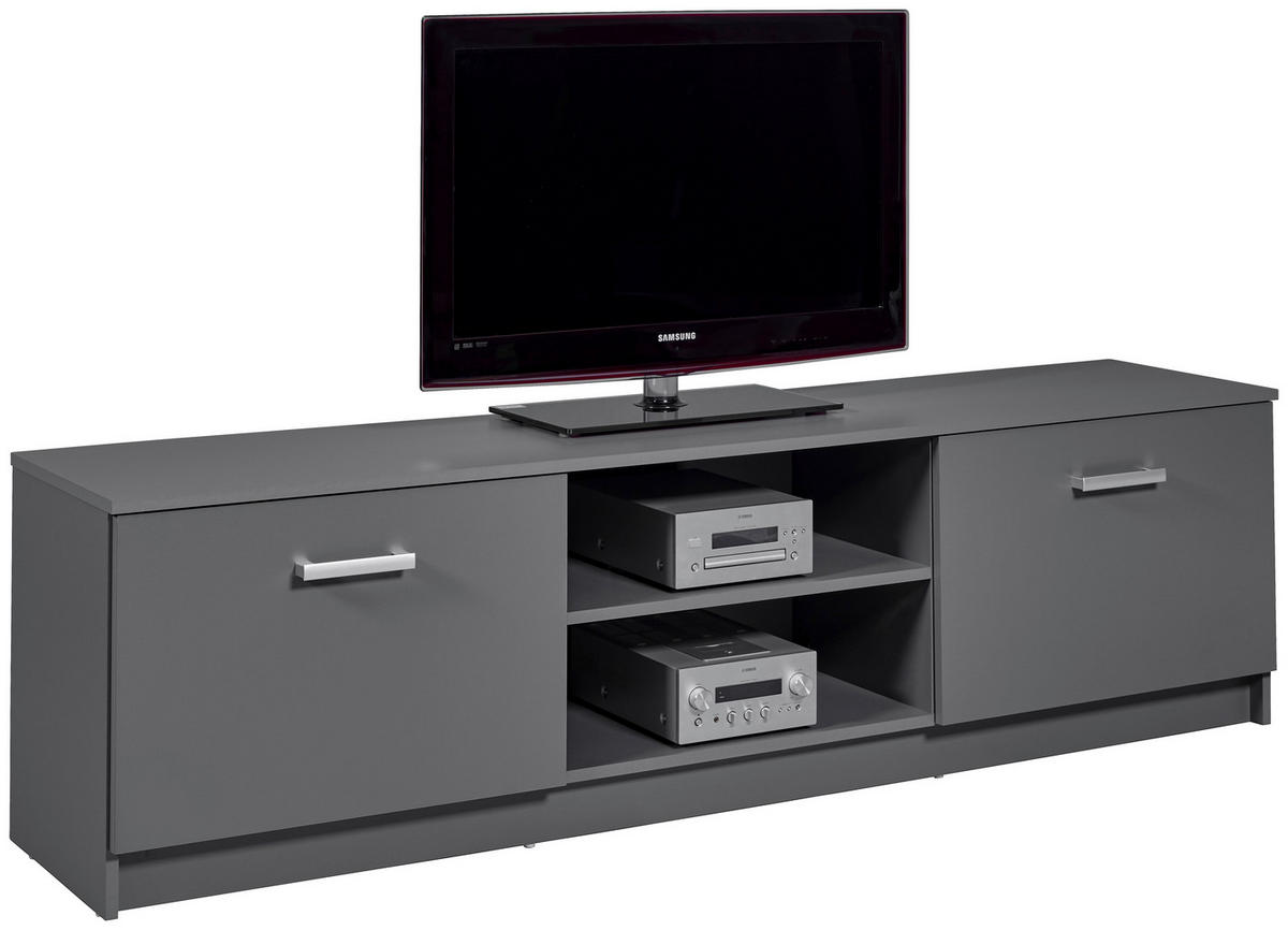 TV-ELEMENT - Graphitfarben/Silbereichenfarben, Basics, Holzwerkstoff/Metall (180/50,8/40cm) - MID.YOU