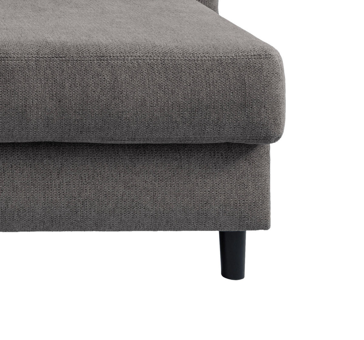 ECKSOFA in Chenille Graubraun  - Graubraun/Hellgrau, Modern, Holz/Textil (250-280/176cm) - Livetastic