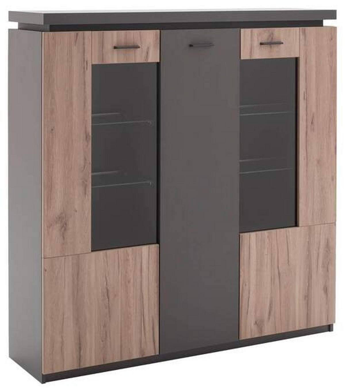 HIGHBOARD Grau, Eichefarben Oberplattenbeleuchtung von CARRYHOME