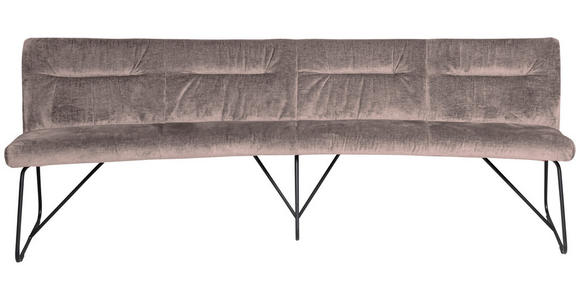 SITZBANK 212/88/81 cm Flachgewebe Graubraun Metall - Anthrazit/Graubraun, Design, Textil/Metall (212/88/81cm) - Valnatura