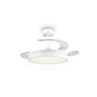 DECKENVENTILATOR - Klar/Weiß, Design, Kunststoff/Metall (46/39cm)