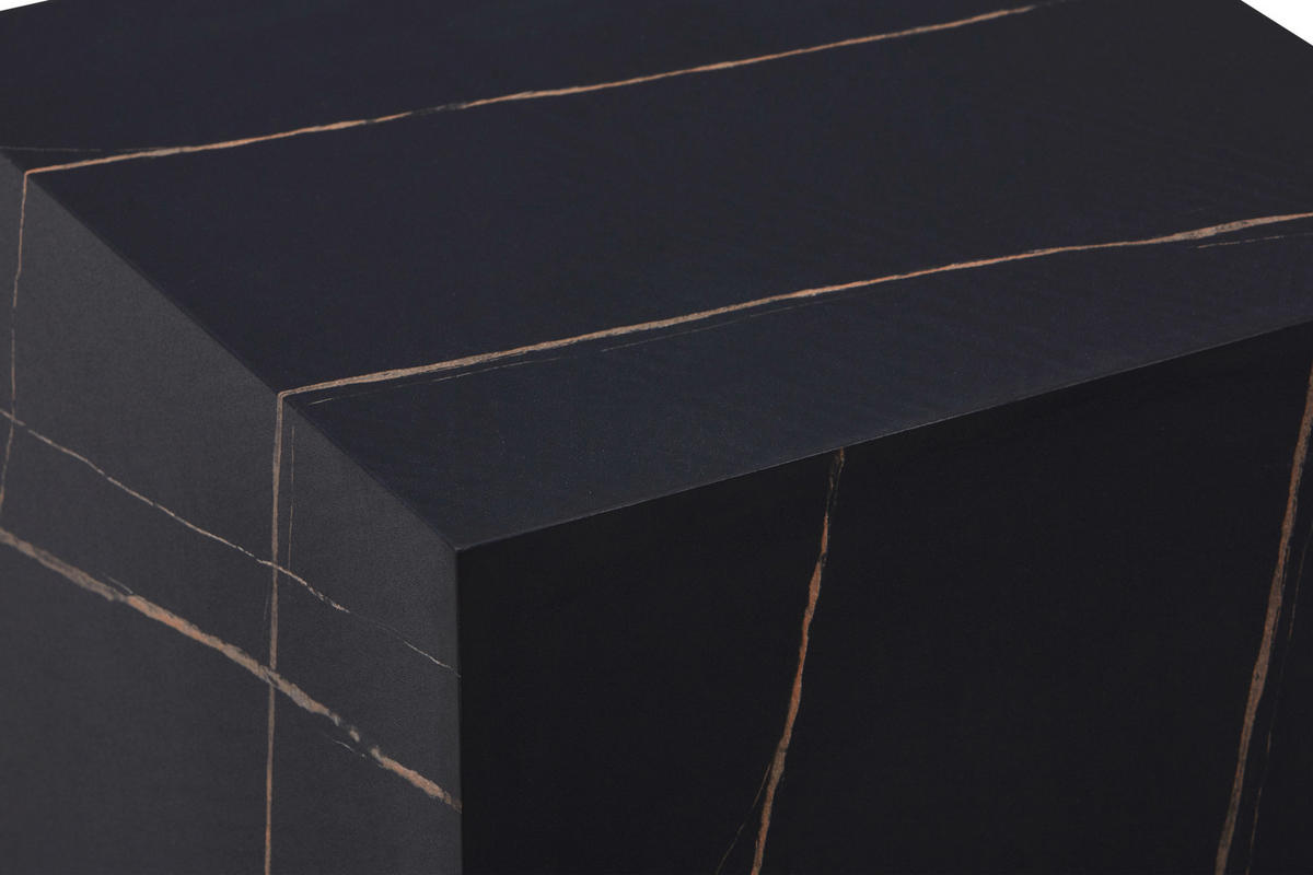 BEISTELLTISCH 40/40/45,5 cm Schwarz rechteckig  - Schwarz, Design, Holzwerkstoff (40/40/45,5cm) - Kayoom