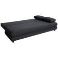 SCHLAFSOFA Taras  mit Stoffauswahl Webstoff Dunkelgrau  - Dunkelgrau/Schwarz, Design, Kunststoff/Textil (197/77/81cm) - Xora