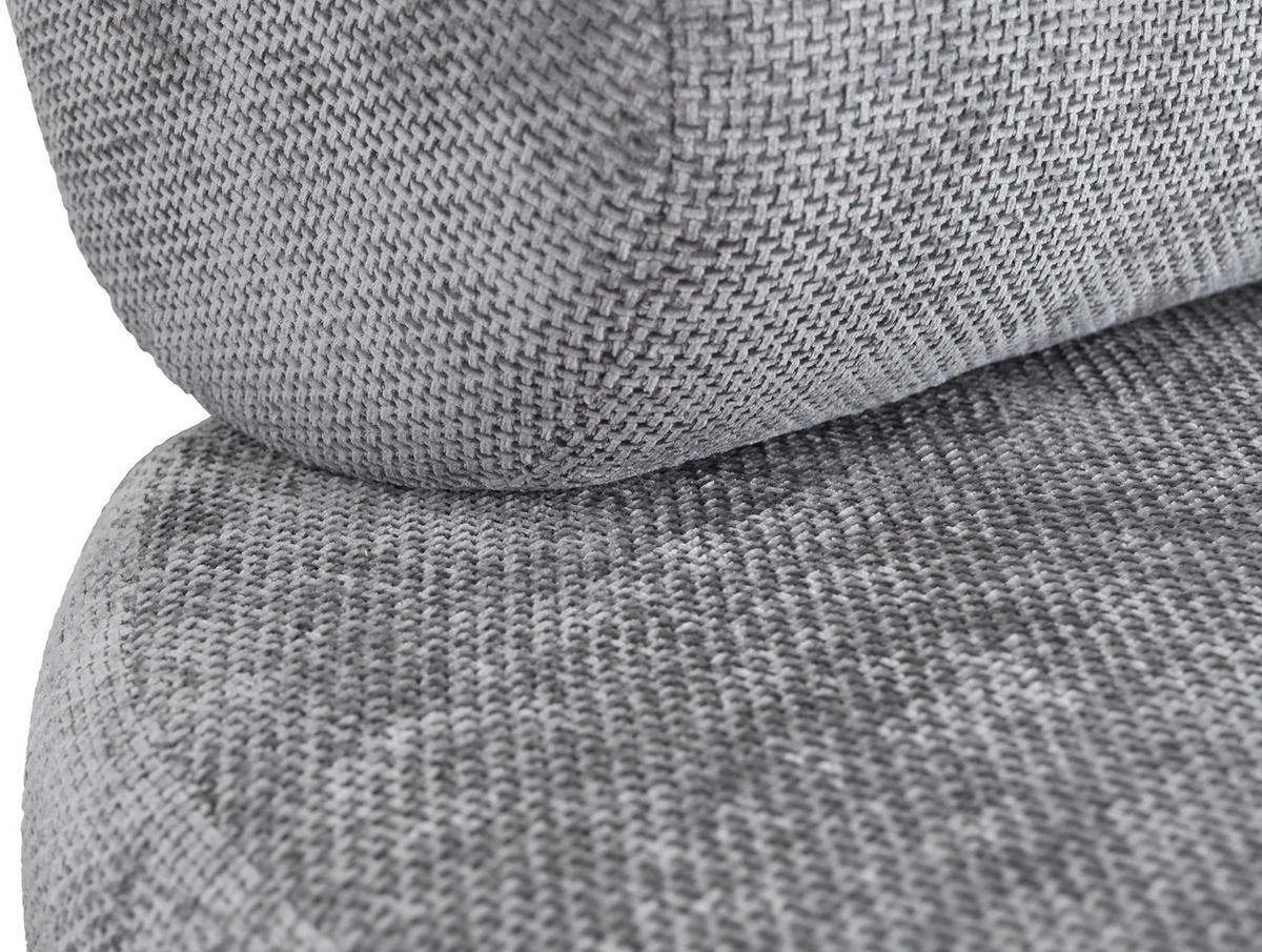 SESSEL in Struktur Grau  - Schwarz/Weiß, Basics, Textil/Metall (88/70/88cm) - Livetastic