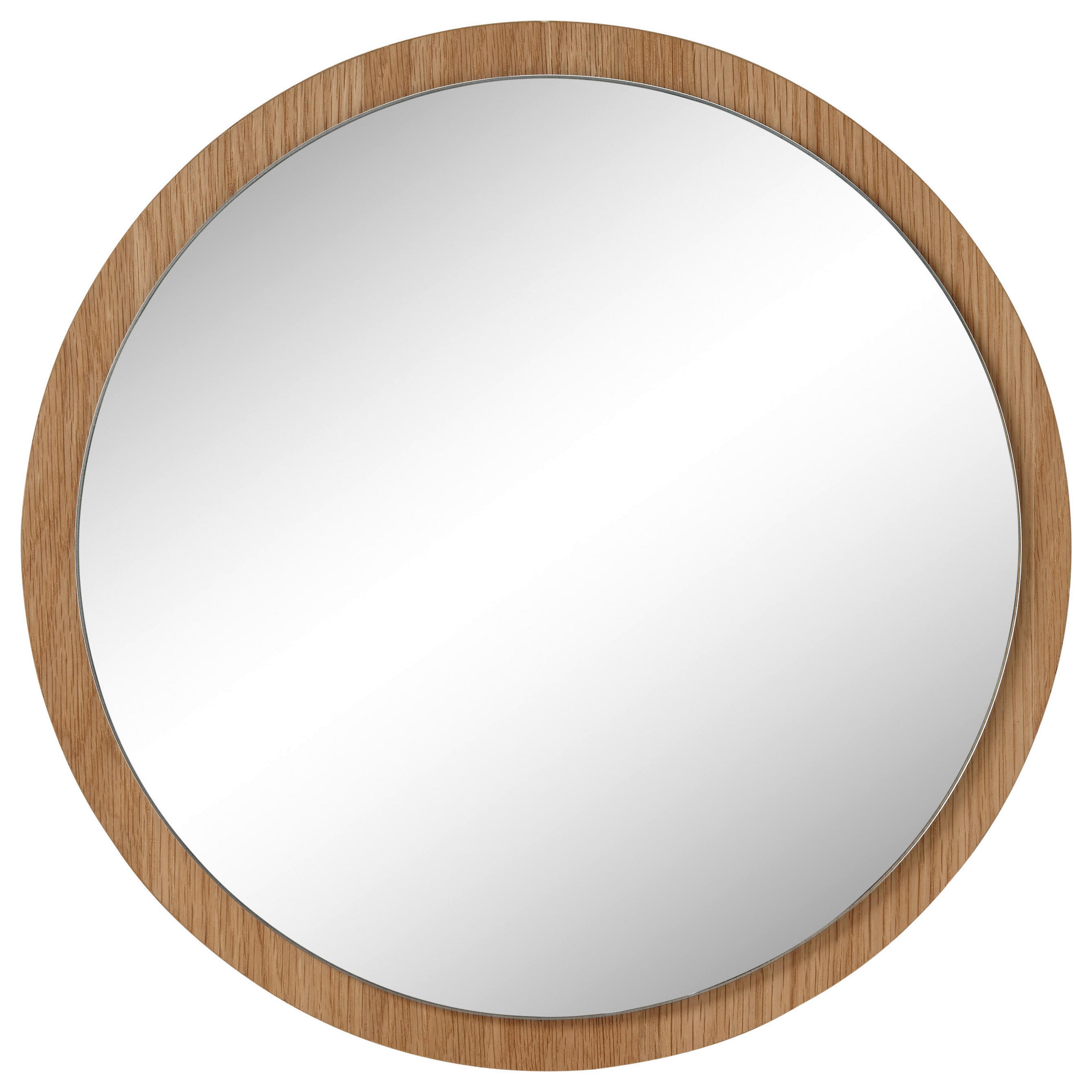 WANDSPIEGEL 40/40/2 cm - Eichefarben, Natur, Glas/Holz (40/40/2cm)