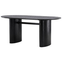 ESSTISCH furniert rechteckig Schwarz  - Schwarz, Design, Holzwerkstoff (180/90/75cm) - Livetastic