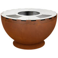 FEUERSCHALE  - Edelstahlfarben/Rostfarben, Design, Metall (60/60/37cm) - Nouvel