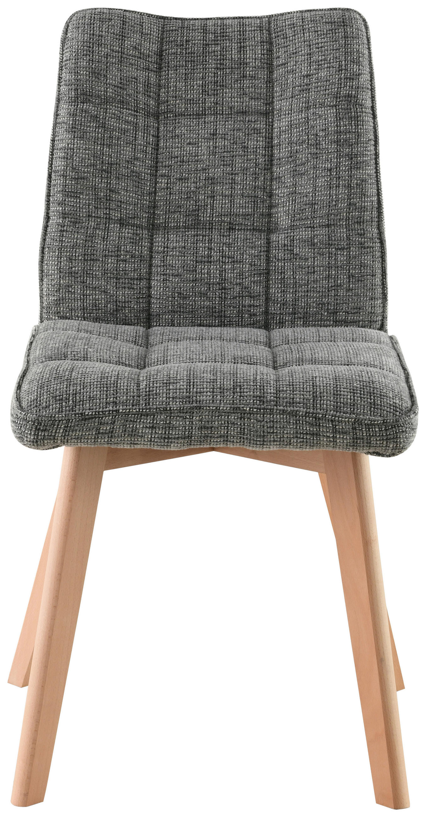 STUHL in Holz, Textil Grau  - Eichefarben/Grau, LIFESTYLE, Holz/Textil (45/88/62cm) - Livetastic