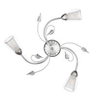 STROPNÍ SVÍTIDLO, 50/20 cm  - barvy chromu, Konvenční, kov/sklo (50/20cm)