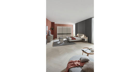 BETTANLAGE - Braun/Grau, Design, Glas/Textil (180/200cm) - Dieter Knoll